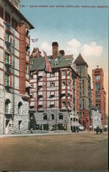 Sixth Street and Hotel Portland Postcard