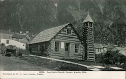 Log Cabin Church 1889 Postcard