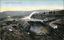 Hydraulic Mining in Alaska Postcard
