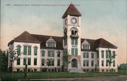 Memorial Hall, Whitman College Postcard