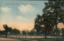 Tennis Courts, Country Club Racine, WI Postcard Postcard Postcard