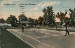 Tennis at Country Club Hastings, NE Postcard Postcard Postcard