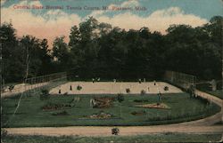 Central State Normal Tennis Court Mount Pleasant, MI Postcard Postcard Postcard