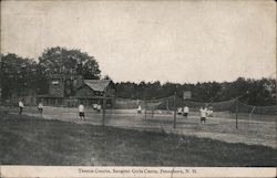 Tennis Courts - Sargent Girls Camp Postcard