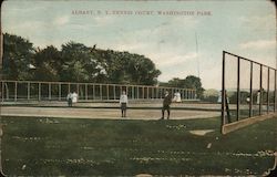 Tennis Court, Washington Park Postcard