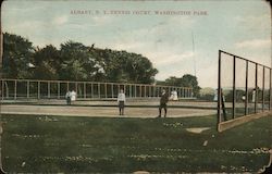 Tennis Court, Washington Park Albany, NY Postcard Postcard Postcard