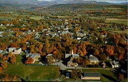 Aerial View Of Poultney Vermont Postcard Postcard