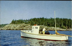 Lobsterman On The Coast Of Maine Scenic, ME Postcard Postcard