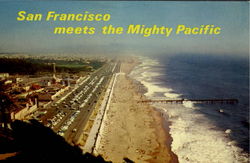 San Francisco Meets The Might Pacific California Postcard Postcard