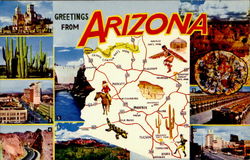 Greetings From Arizona Postcard Postcard