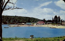 Old Forge Bathing Beach New York Postcard Postcard