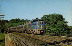 D & H - B & M - MBTA No. 17 Trains, Railroad Postcard Postcard