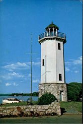 Lakeside Park Lighthouse Harbor Postcard