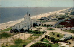 Aerial View Ocean Forest Hotel Postcard