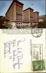 The Biltmore Hotel Los Angeles, CA Postcard Postcard