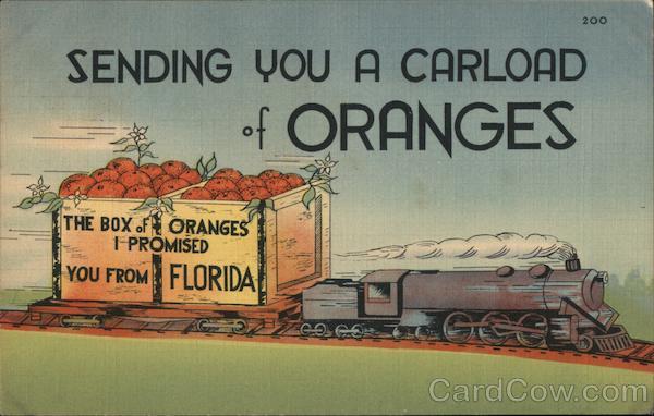 Sending You A Carload Of Oranges The Box Of Oranges I Promised You From Florida