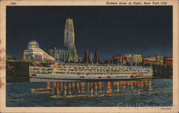 Hudson River at Night New York City