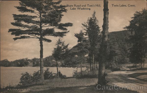 East Shore Road and Tom's Hill, Lake Washining Twin Lakes Connecticut
