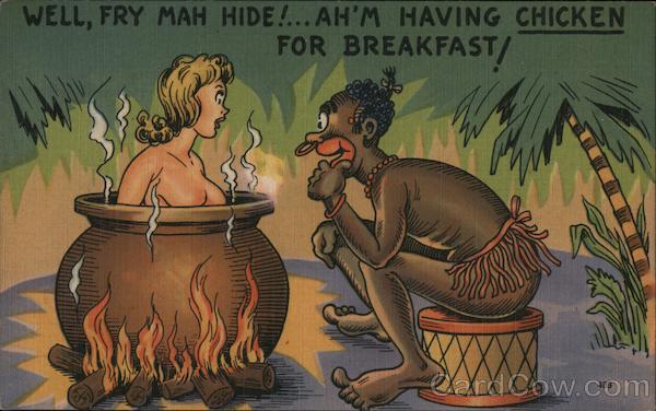 Well, Fry Mah Hide! Ah'm Having Chicken For Breakfast! Cannibal Pot Comic