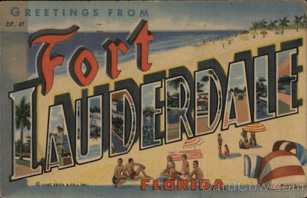Greetings from Fort Lauderdale, Florida Large Letter