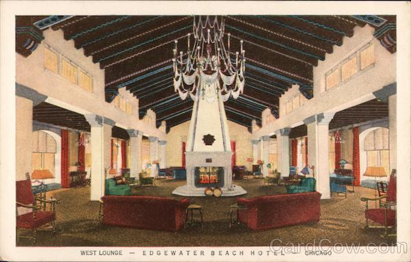 West Lounge, Edgewater Beach Hotel Chicago Illinois