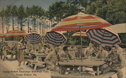 Camp Pickett Exchange Sidewalk Cafe Postcard