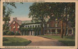 Country Home of Mr. & Mrs. P.S. DuPont Longwood, DE Postcard Postcard Postcard