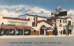 The Brown Derby Restaurant Postcard