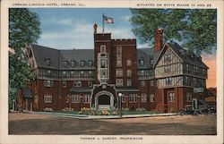 Urbana-Lincoln Hotel Postcard