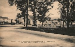 Sunset Farm, 4 miles north of Bennington Vt Vermont Postcard Postcard Postcard