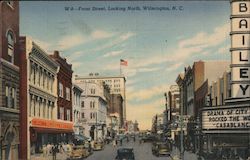 Front Street, looking North Wilmington, NC Postcard Postcard Postcard