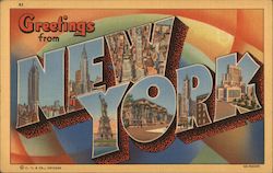Greetings from New York Postcard