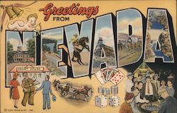 Greetings From Nevada Postcard