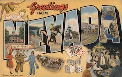 Greetings From Nevada Postcard Postcard Postcard