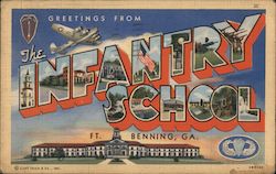 Greetings from The Infantry School Fort Benning, GA Postcard Postcard Postcard