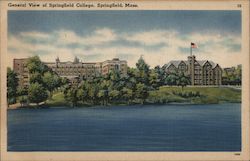 General View of Springfield College Massachusetts Postcard Postcard Postcard
