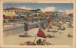 Boulevard & Sands Hampton Beach, NH Postcard Postcard Postcard