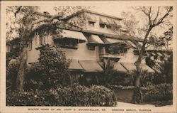 Winter Home of Mr John D Rockefeller, Sr Postcard