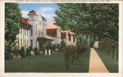 Ashley and Converse Halls, Georgia State Womans College Valdosta, GA Postcard Postcard Postcard