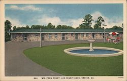 WM. Penn Court, Air Conditioned Postcard