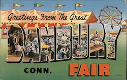 Greetings From the Great Danbury Conn. Fair Postcard