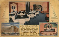 The Indiana Room One of the Most Beautiful Rooms in America, Hotel Indiana Postcard