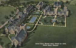 Aerial View, Martha Berry School for Girls Mount Berry, GA Postcard Postcard Postcard