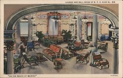 Lounge and Ball Room of B.P.O Elks No. 616 Postcard