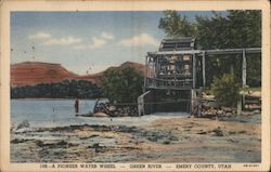 A Pioneer Water Wheel Green River, UT Postcard Postcard Postcard