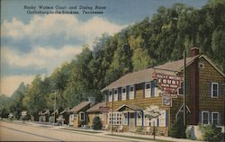 Rocky Waters Court and Dining Room Postcard