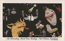 An Interesting Mardi Gras Montage Postcard
