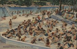 Municipal Bathing Beach Fort Wayne, IN Postcard Postcard Postcard