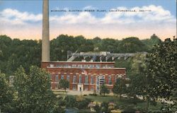 Municipal Electric Power Plant Crawfordsville, IN Postcard Postcard Postcard