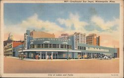 Greyhound Bus Depot Minneapolis, MN Postcard Postcard Postcard